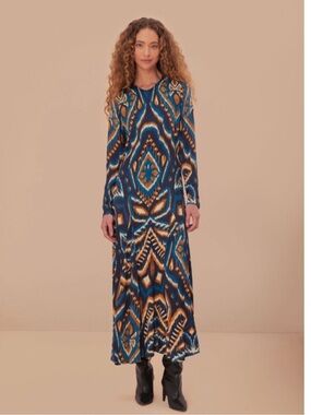 NWT Farm Rio Pineapple Ikat Dress Size Small
